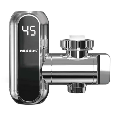 Проточный кран-водонагреватель MIXXUS Electra 6500E CHROME 3,3 kW с креплением на излив (MI6509) Проточный кран-водонагреватель MIXXUS Electra 6500E CHROME 3,3 kW с креплением на излив (MI6509)
